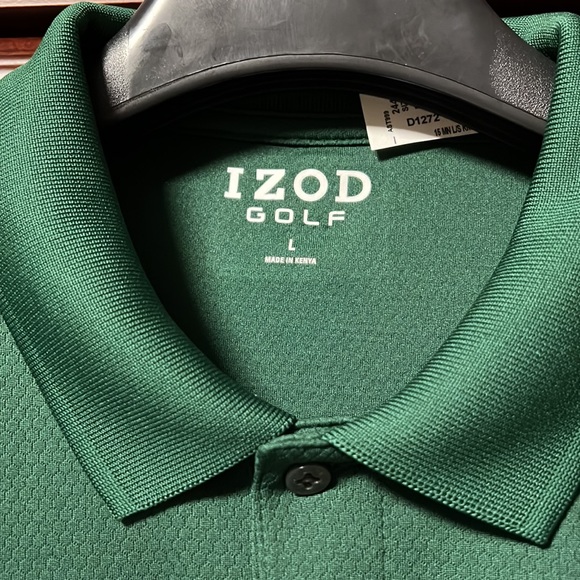 Brand New Izod Green Golf Long Sleeve Polo Stretch Seam Technology Swing Flex! - Picture 3 of 8